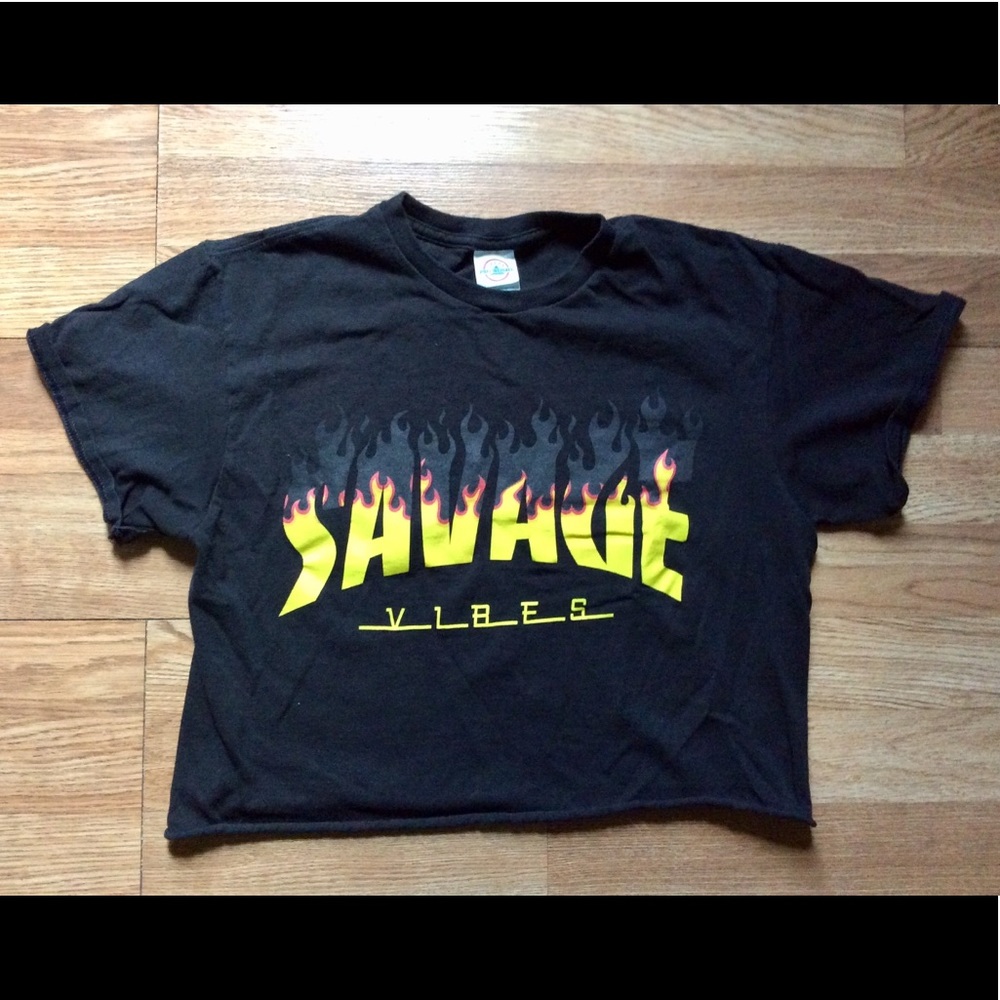 Savage Black crop top